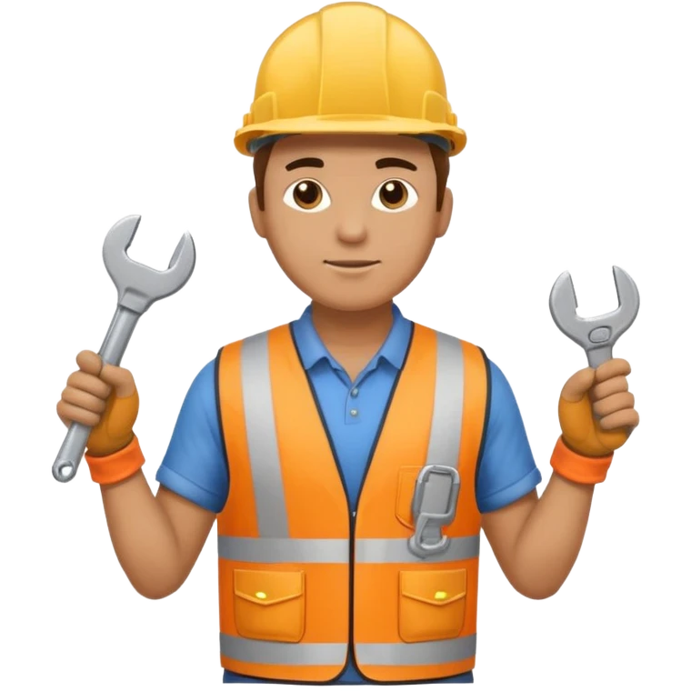 man full body working in construction  emoji