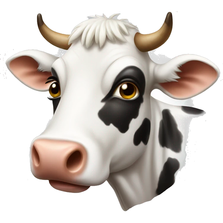 realistic cow emoji