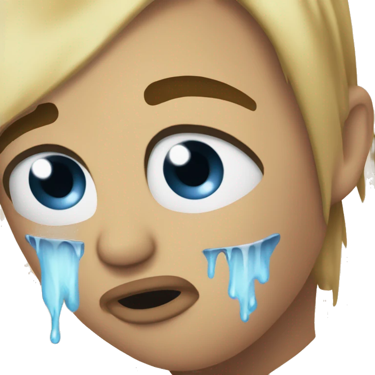 Melt down and crying emoji stream of tears emoji