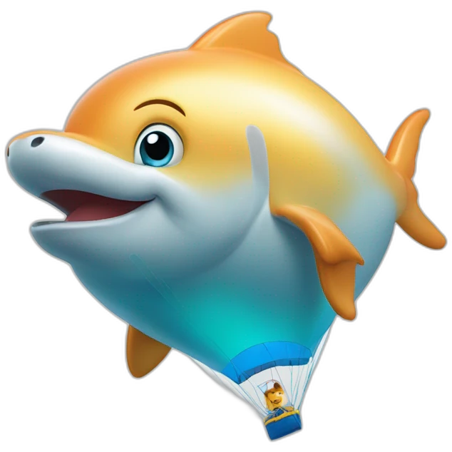 Dauphin ballon tête emoji