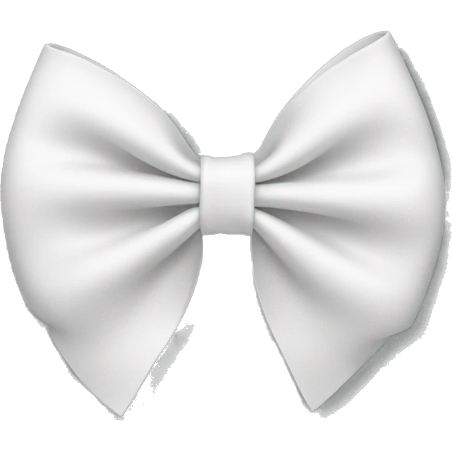 White Hair bow emoji