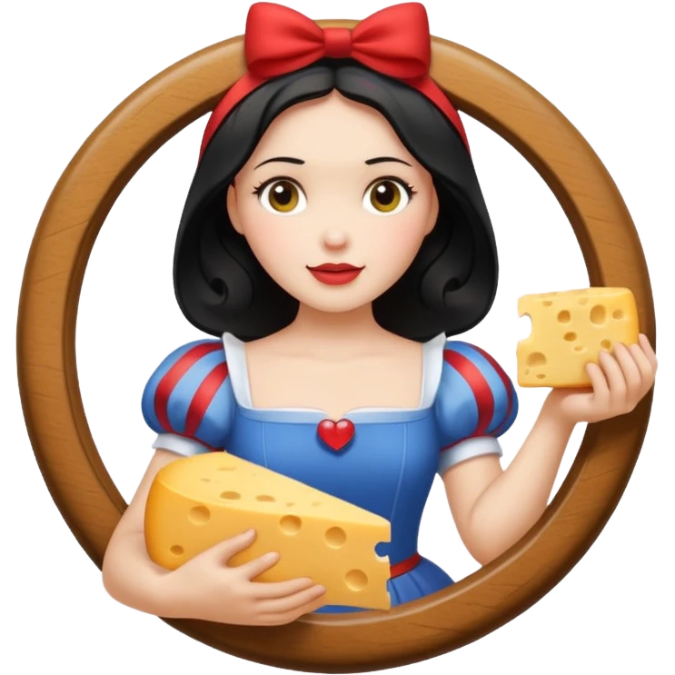 Disney Snow White with cheese emoji