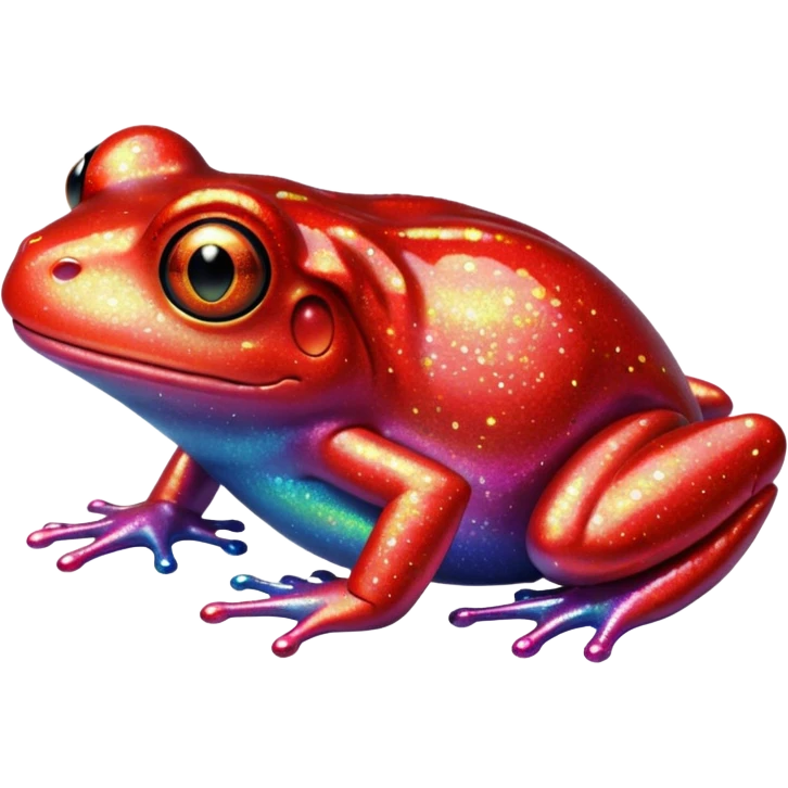 Frog Red Glitter emoji