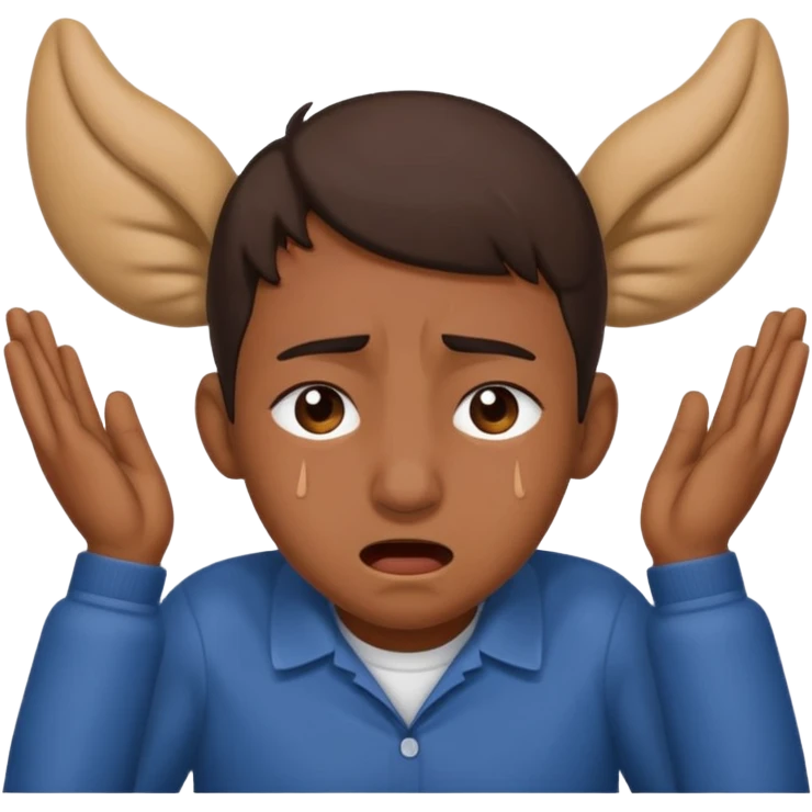 person covering ears, wincing in pain because the sound is terribly loud emoji