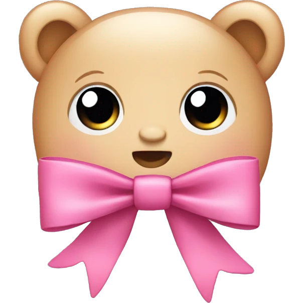 Cute pink bow emoji emoji