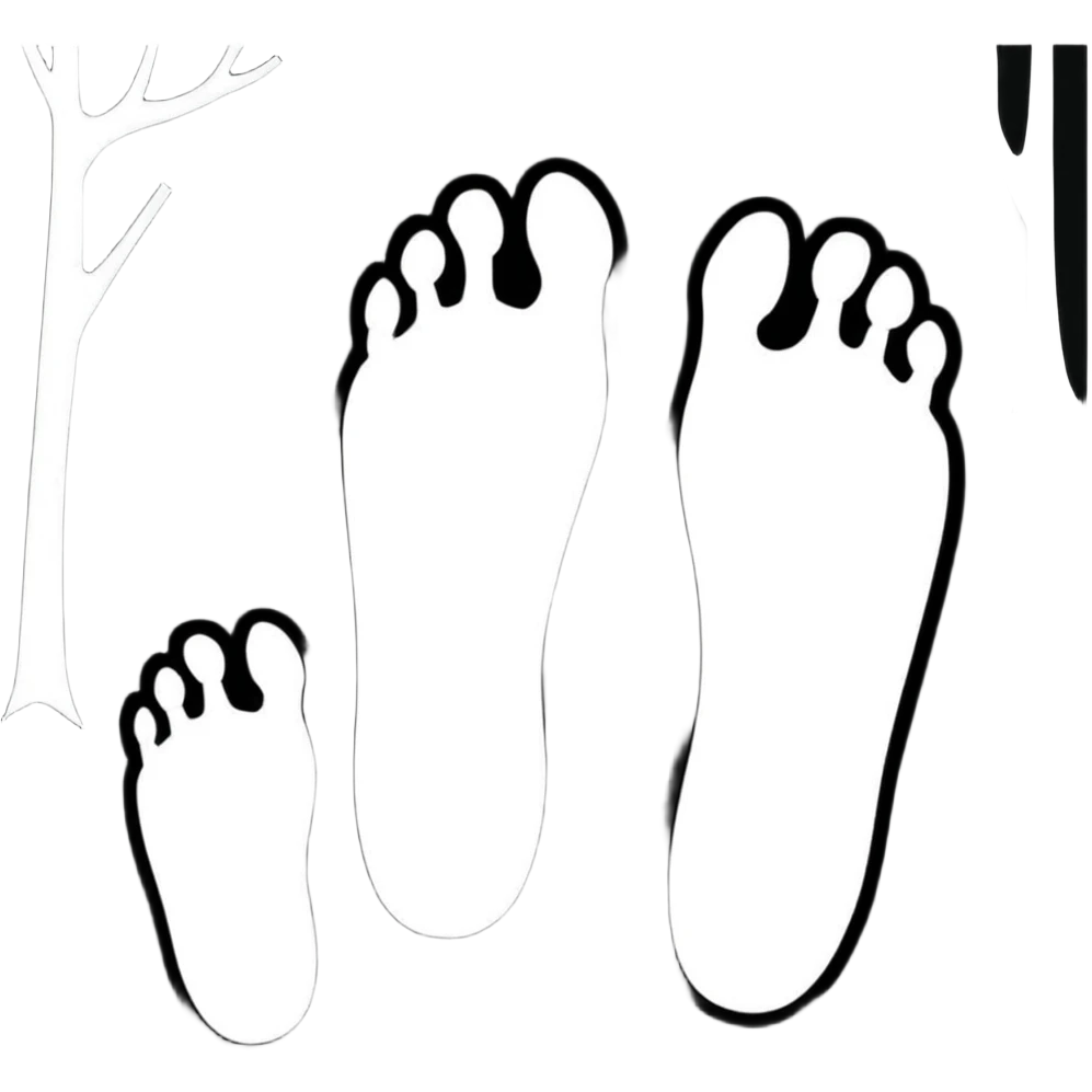 two human foot soles covered in white tree sap emoji