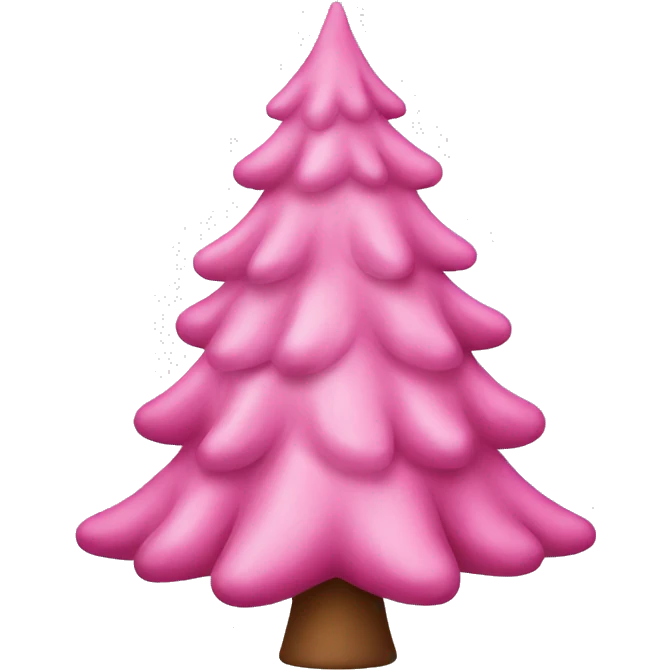 Pink Christmas tree  emoji