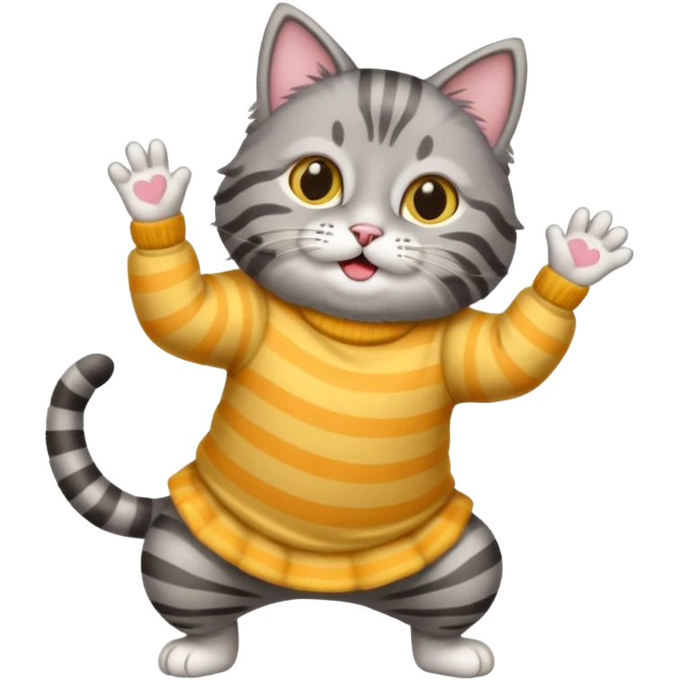 A cat doing the ay mi gatito dance(👊😺👊)  emoji
