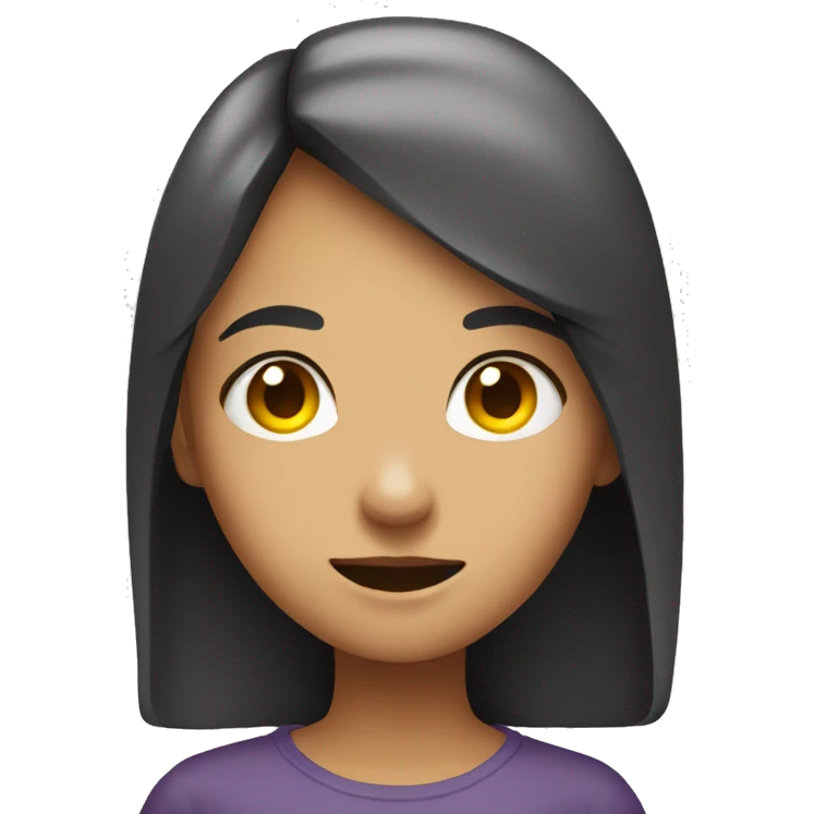 Girl shrugging with a smirk on face emoji