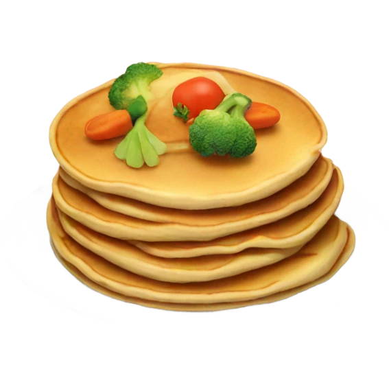 pancake with vegetables emoji