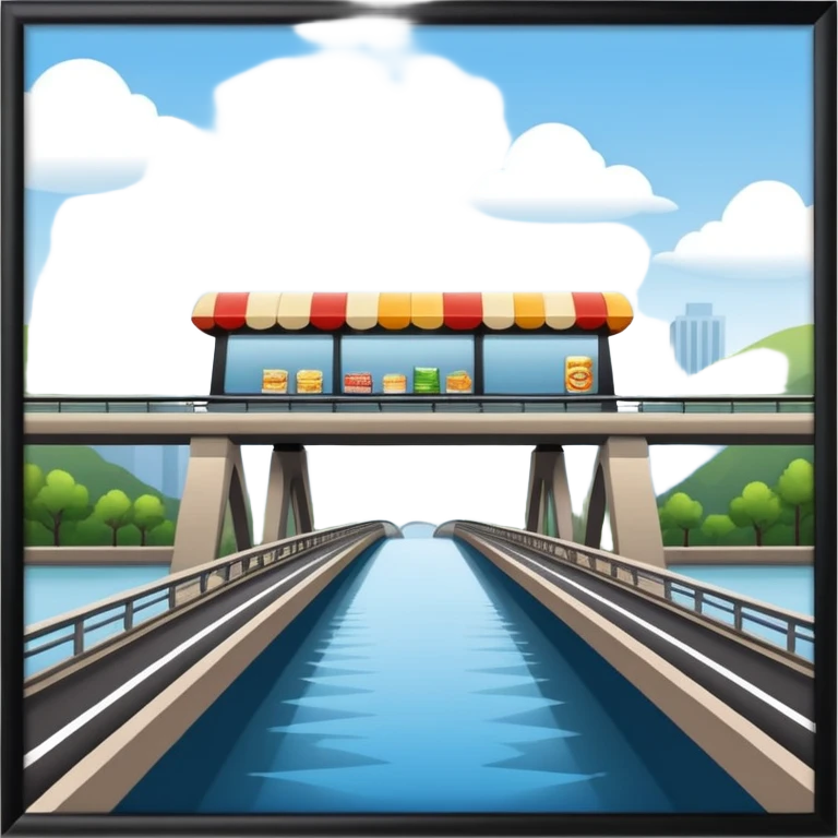 a supermarket on a bridge emoji