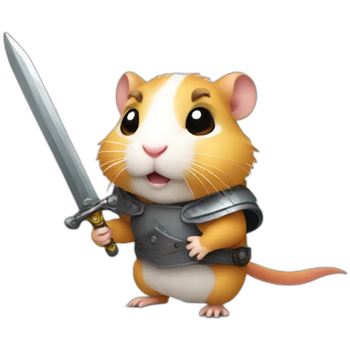hamster with sword emoji