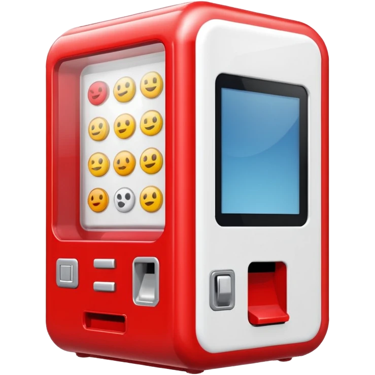 a red and white gacha machine emoji