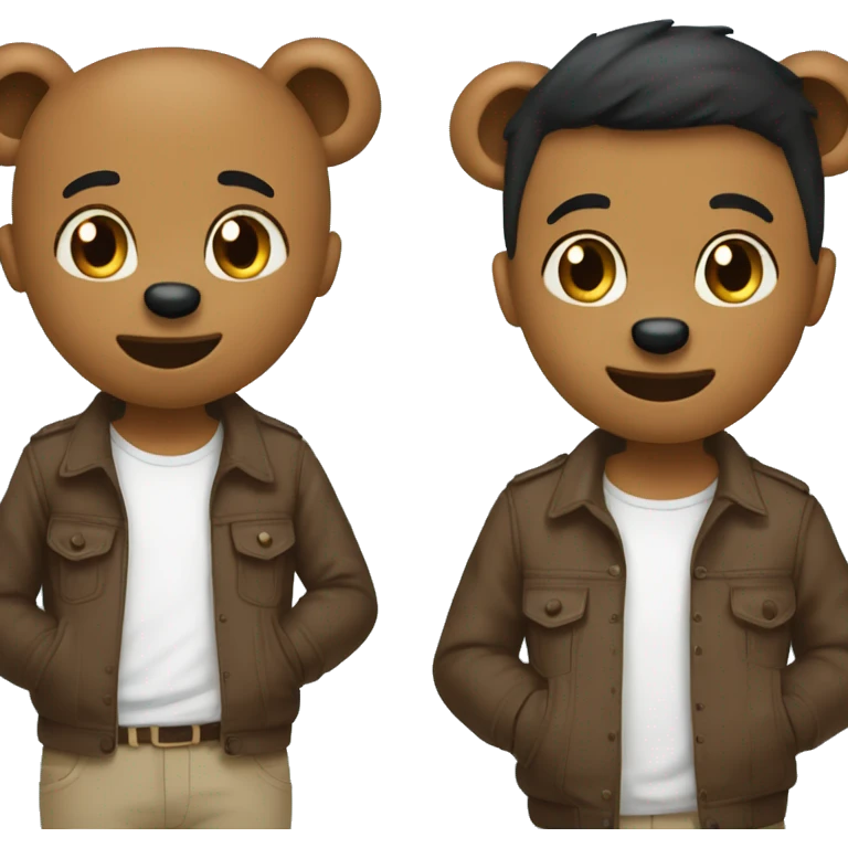 Two teddybeara who love each other emoji