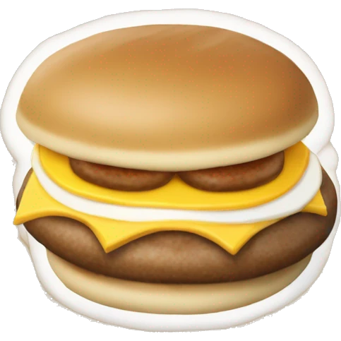 mcdonalds sausage egg and cheese McMuffin emoji
