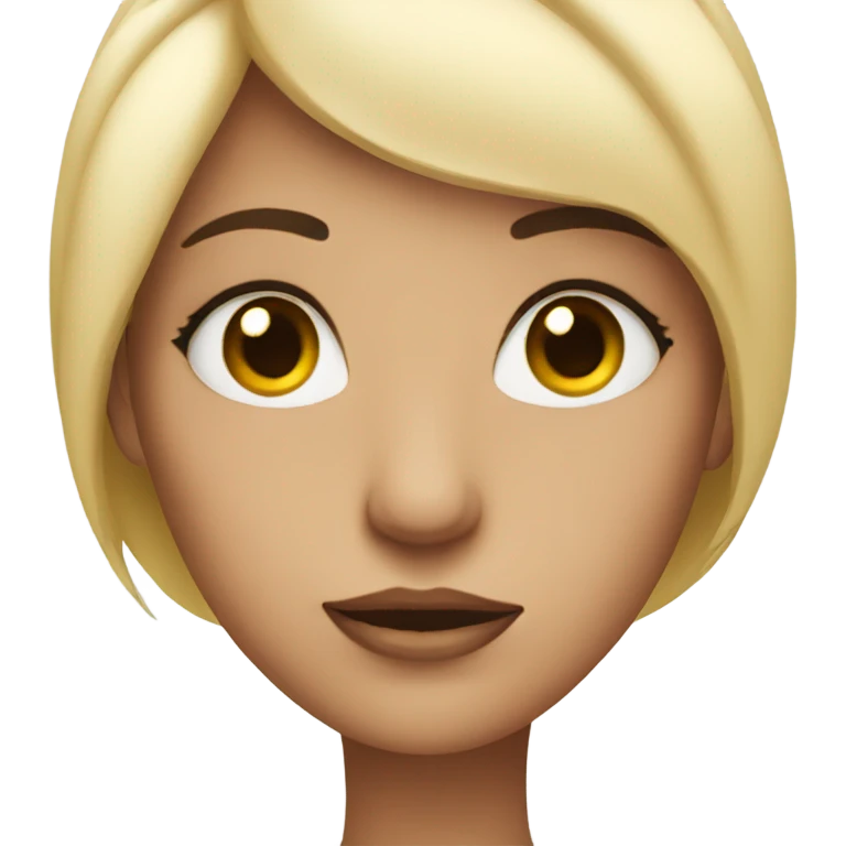 Woman with big lash emoji