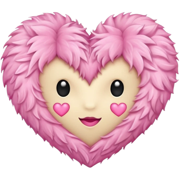Coquette pink heart emoji