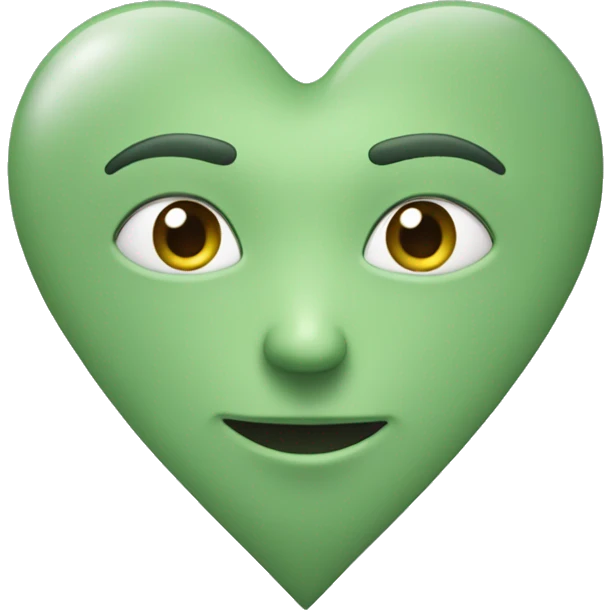 sage green heart emoji