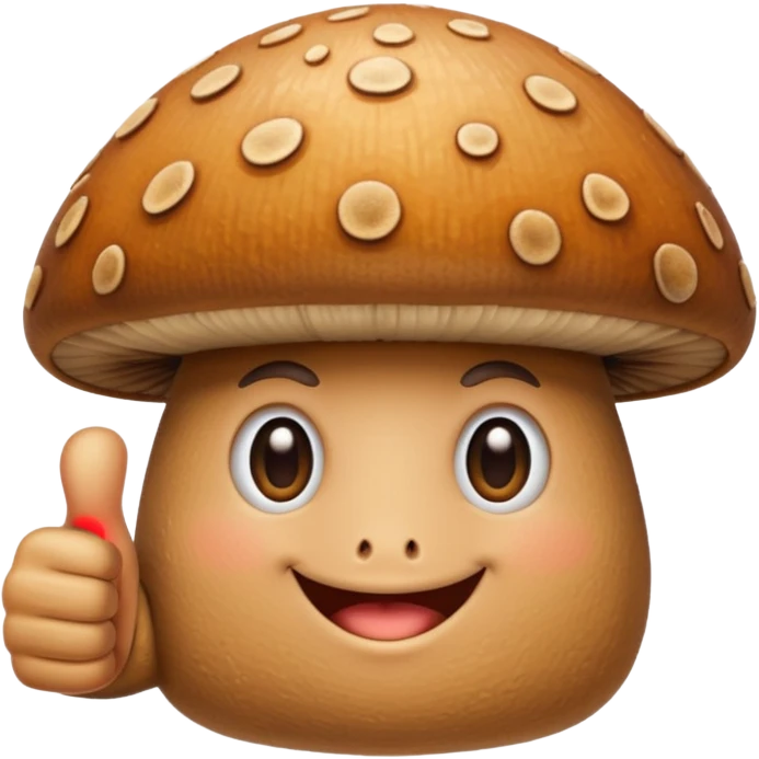 Mushroom giving thumbs up emoji