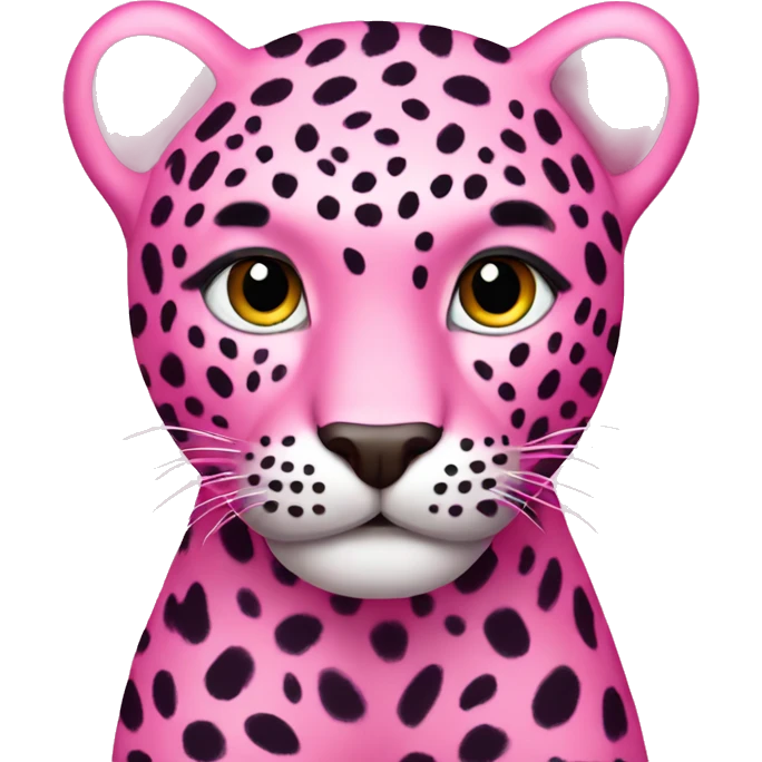 Pink leopard  emoji