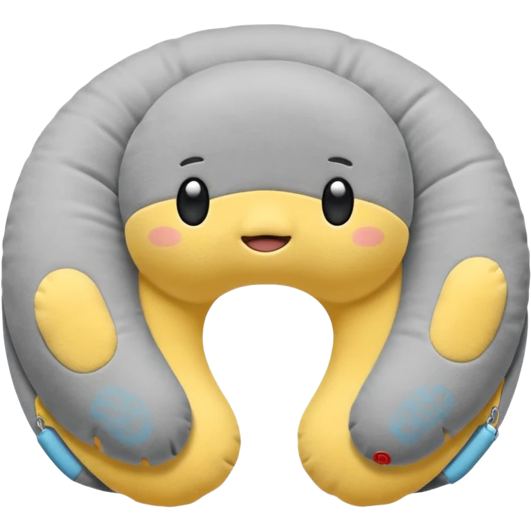 A plush travel pillow with gentle cushioning that wraps comfortably around the neck. emoji