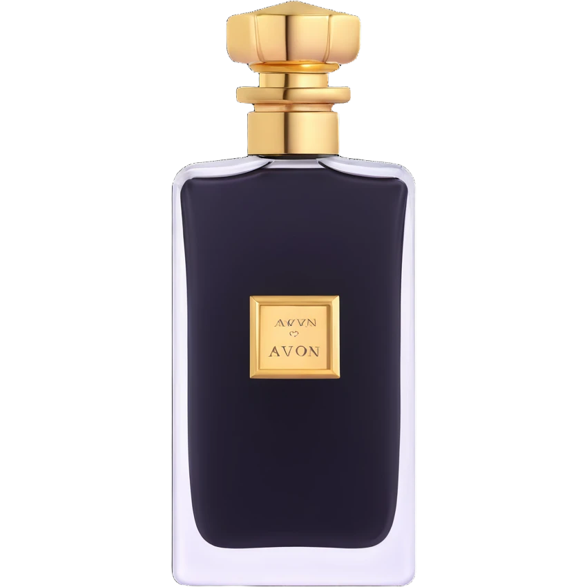 Elegant AVON perfume bottle with gold cap emoji