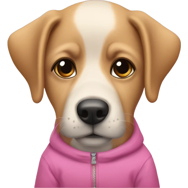 Haz un perro salchica con suéter rosa por favor  emoji