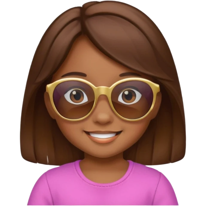A Baby girl wiht Brown Hair and a sunn Glases emoji