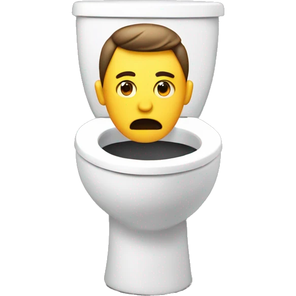 A head coming out of a toilet  emoji