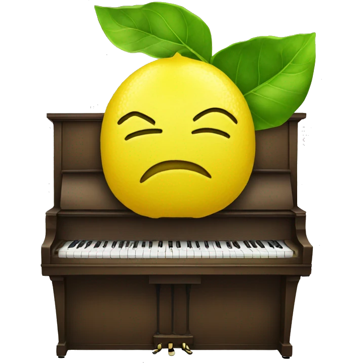 lemon juice on a piano emoji