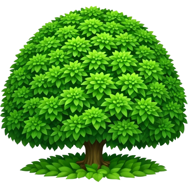 Large green bush emoji