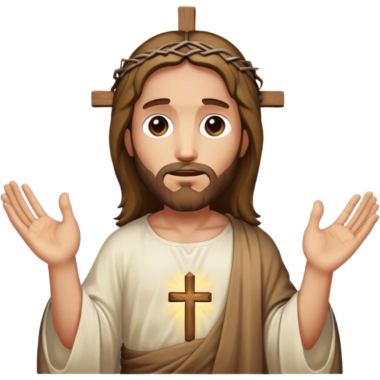 Jesus’s hands after the crucifixion while a hole in each hand emoji