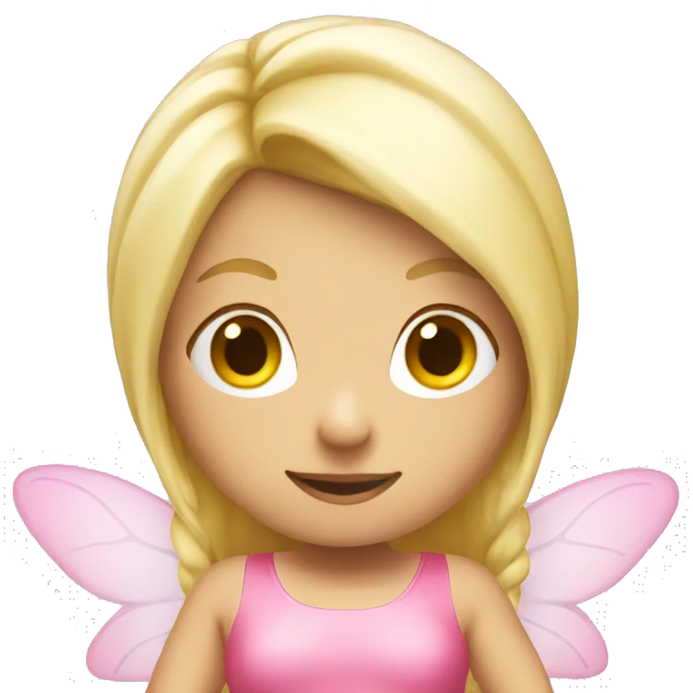 Blonde fairy wearing a pink outfit  emoji