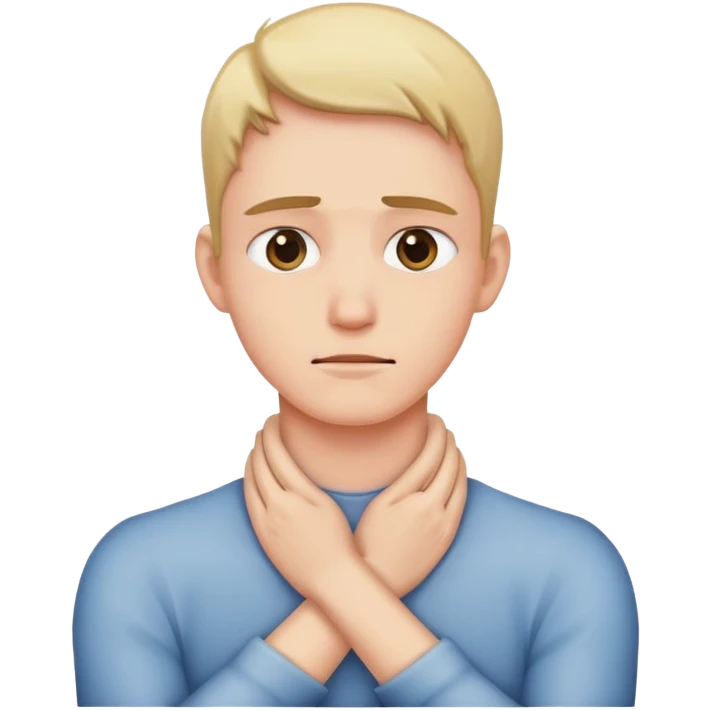 grabbing my neck cross armed emoji