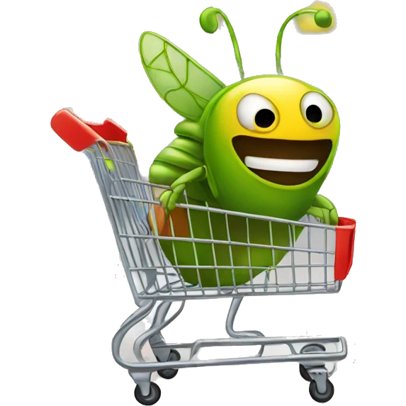 bug in shopping cart emoji