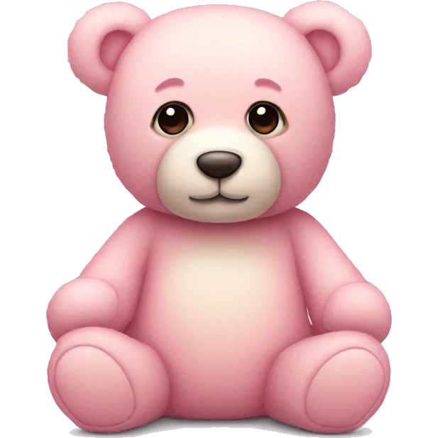 pastel pink teddy bear emoji