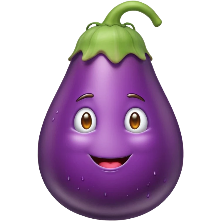 Eggplant with white liquid coming out the top emoji