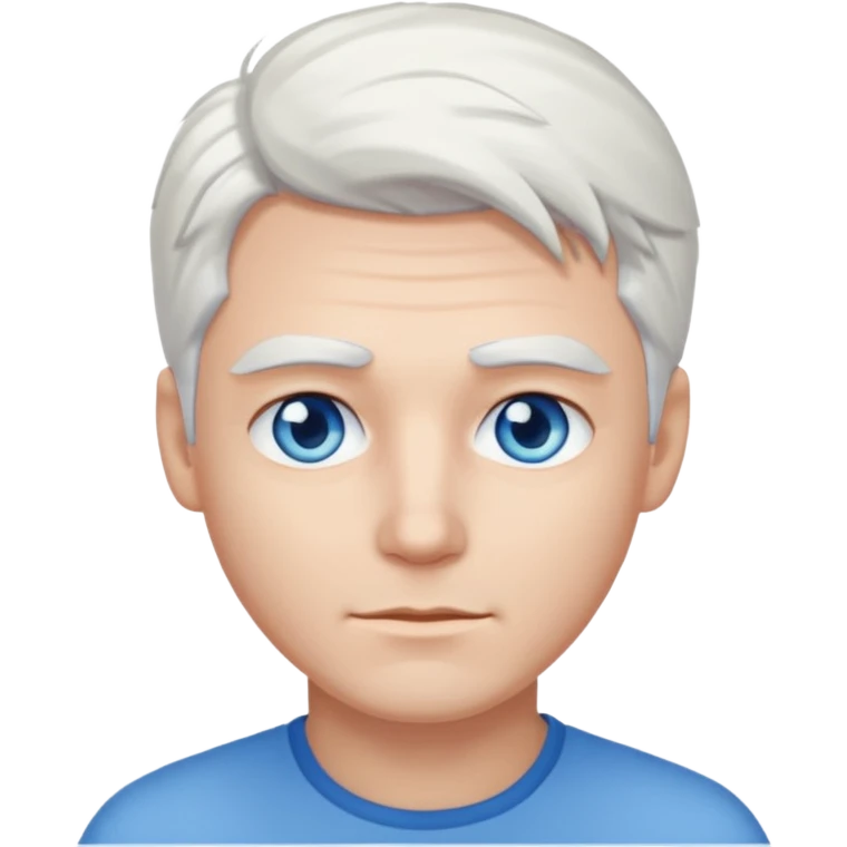 White-haired guy that looks and has beautiful blue eyes  emoji