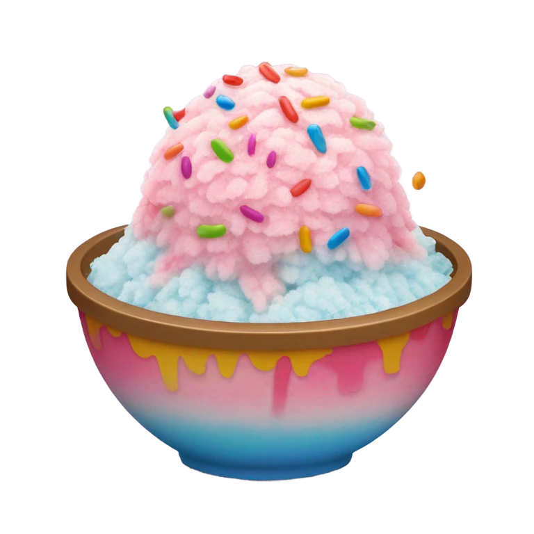 Pink shaved ice  emoji