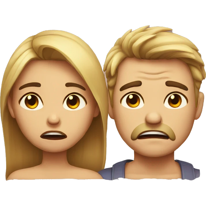 angry couple crying emoji