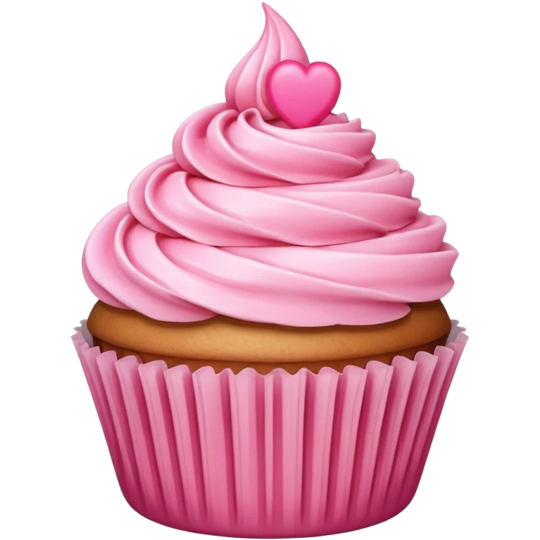 Cupcake with pink icing emoji