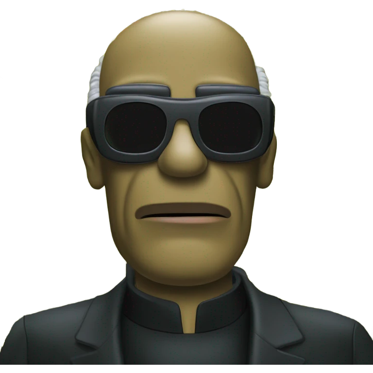 Homer Simpson as Morpheus from the Matrix emoji