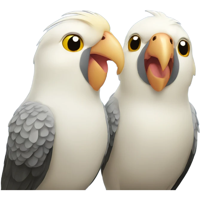 two cockatiel birds together emoji