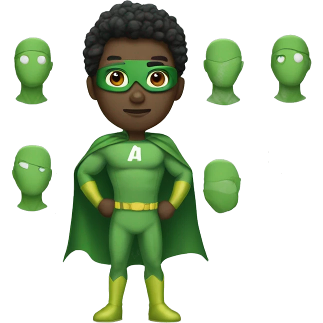 superhero with grenn clothes  emoji