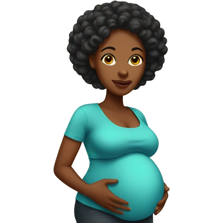 a black mom pregnant  emoji