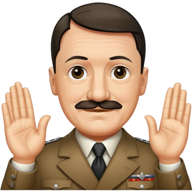 Hitler saying namaste emoji
