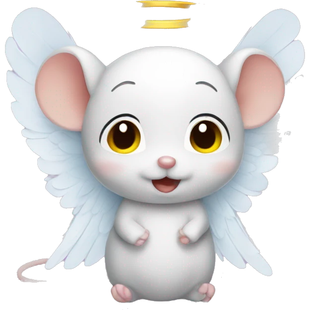 Mouse angel emoji