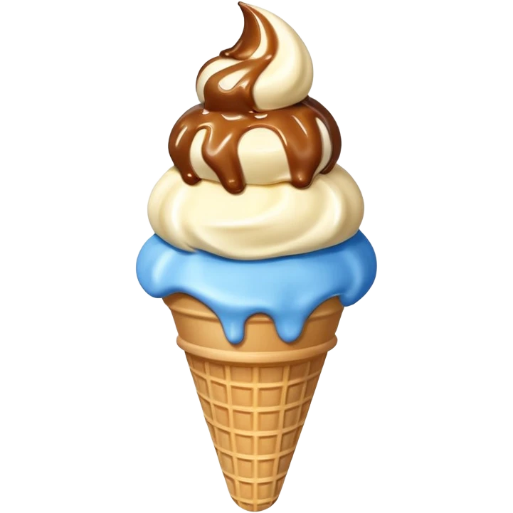 das kalsssische blaue eis emoji in 3d emoji