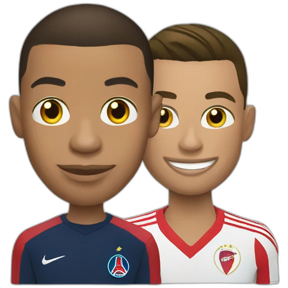Kylian Mbappe avec Cristiano Ronaldo emoji