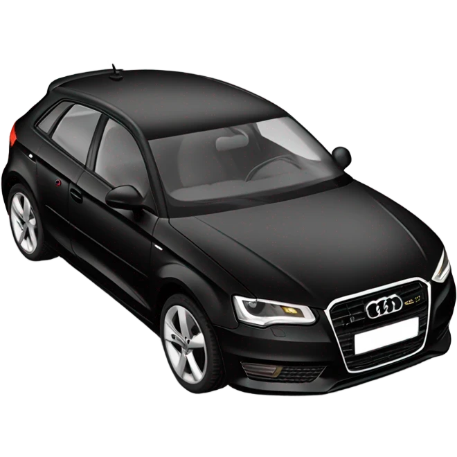 audi a3 hatchback 2013 black emoji